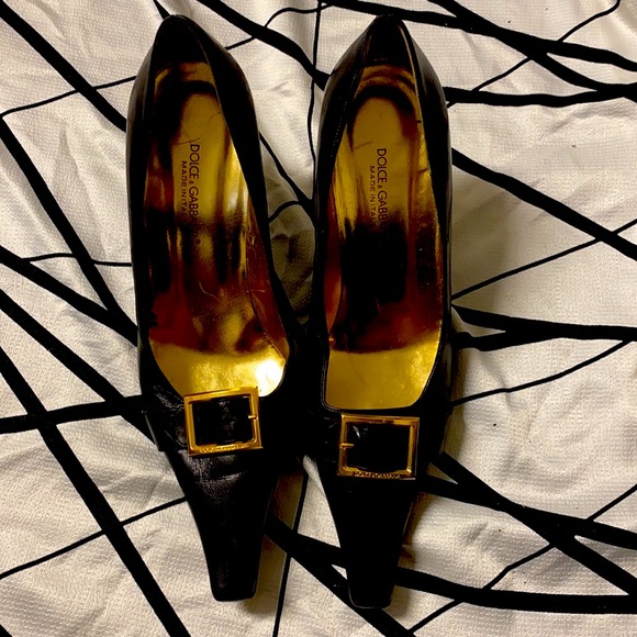 Dolce&Gabbana Red Soles Timeless Italian Gold Logo Red Shoes Made in Italy 🇮🇹 - Picture 4 of 12